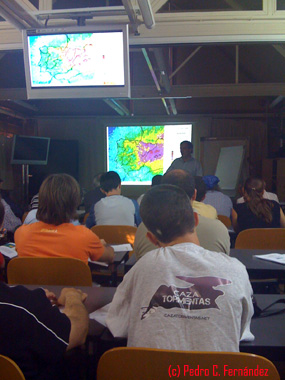 Curso de tormentas celebrado en Valsaín, Segovia, el 21 de junio de 2009.