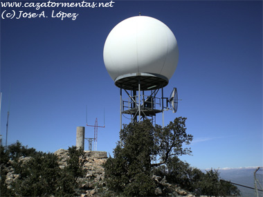 Radar meteorológico de Málaga.