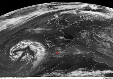 Imagen en modo infrarrojo, 13 UTC, 07.03.11.