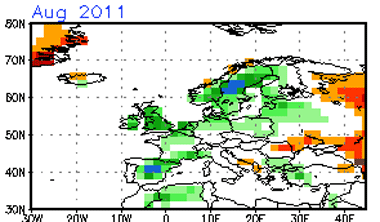 Previsión del modelo CFS para agosto. Crédito: NOAA.