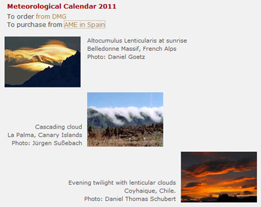 Calendario meteorológico 2012
