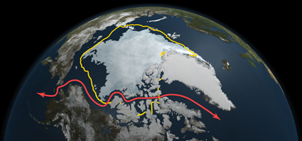Dos rutas marinas abiertas en el Ártico este año