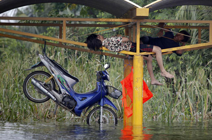 Inundaciones por las lluvias monzónicas en Tailandia