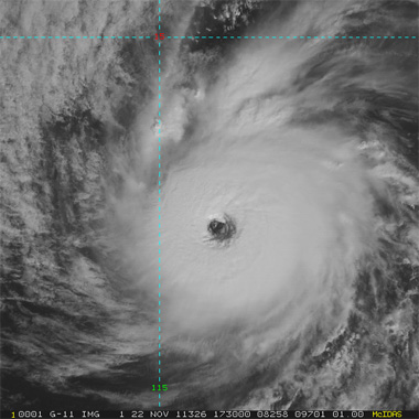 Gran huracán KENNETH, categoría 4, 17:30 UTC.
