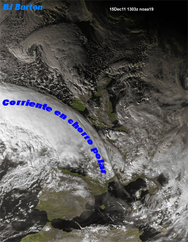 Imagen visible captada ayer, 15.12.11, a las 13 UTC.