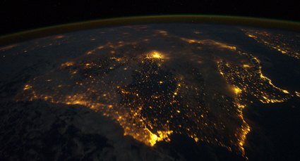 La Península Ibérica desde la ISS esta noche (11-12-11)