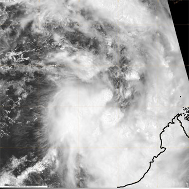 Imagen visible de la baja tropical