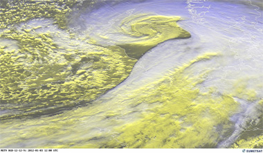 Imagen visible centrada en el Reino Unido, 03.01.12, 12 UTC.