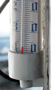 Termómetro en Polonia indicando -37ºC.