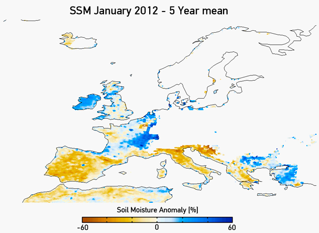 anomalía de humedad del suelo para enero