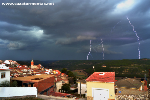 Tormenta ayer 8 junio, vista desde Albacete.