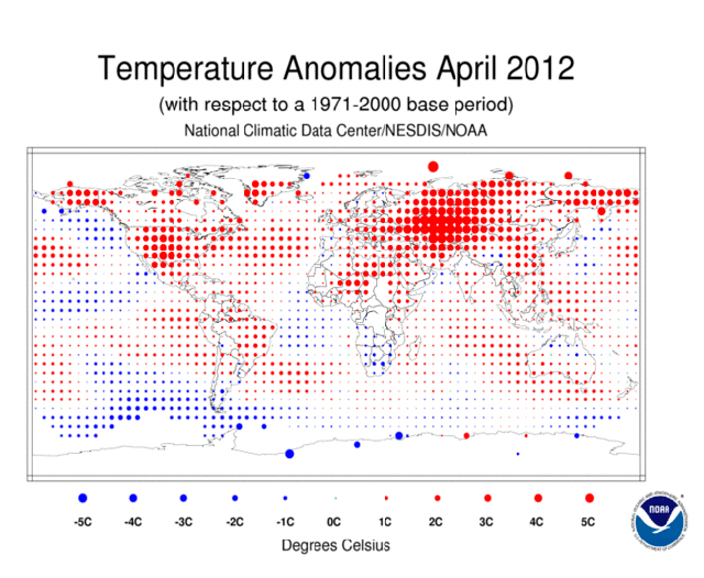 Informe climático de la Tierra. Abril de 2012