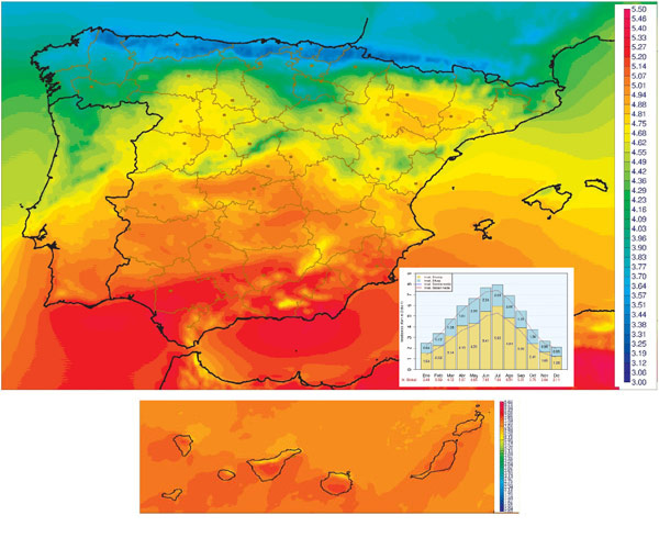 Publicado el Atlas de radiación solar de España