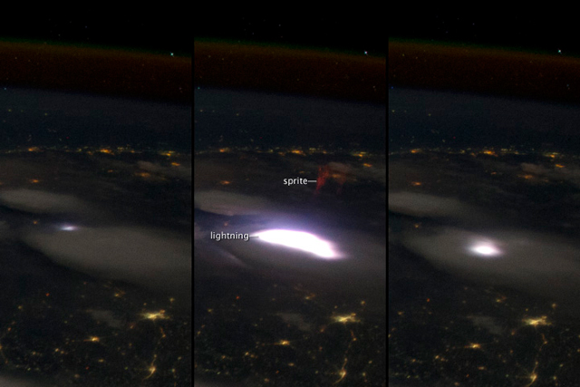 Espectros filmados desde la Estación Espacial Internacional
