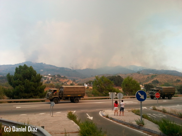 Una nube horrible: pirocúmulo del incendio de Málaga