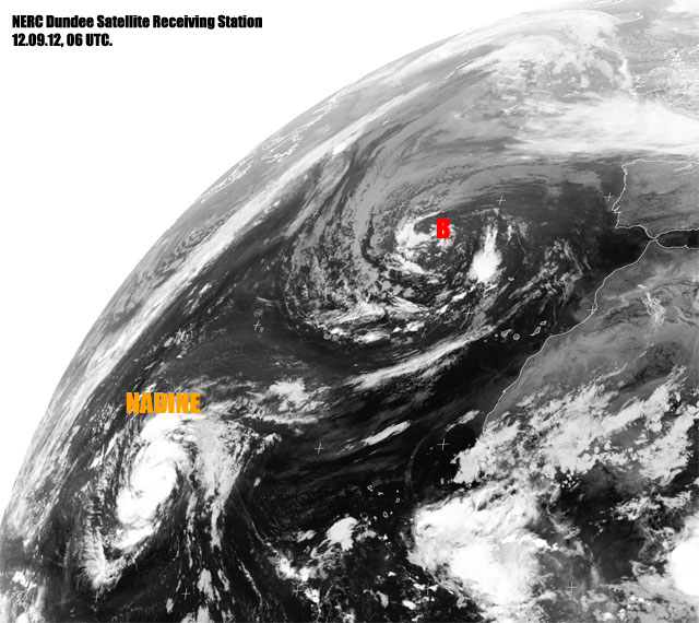 Imagen general de NADINE en modo infrarrojo, 12.09.12, 06 UTC.