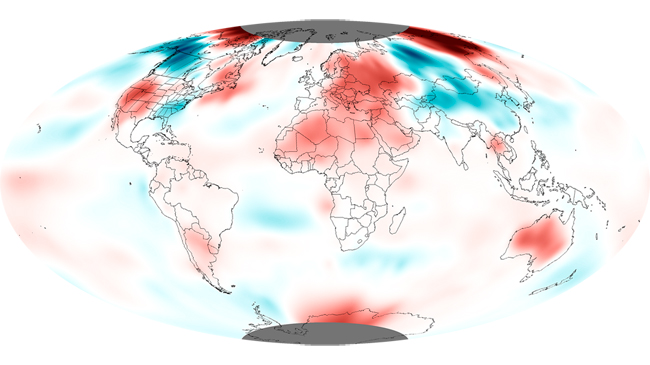 Informe climático de la Tierra. Noviembre de 2012 el 5º más cálido desde 1880