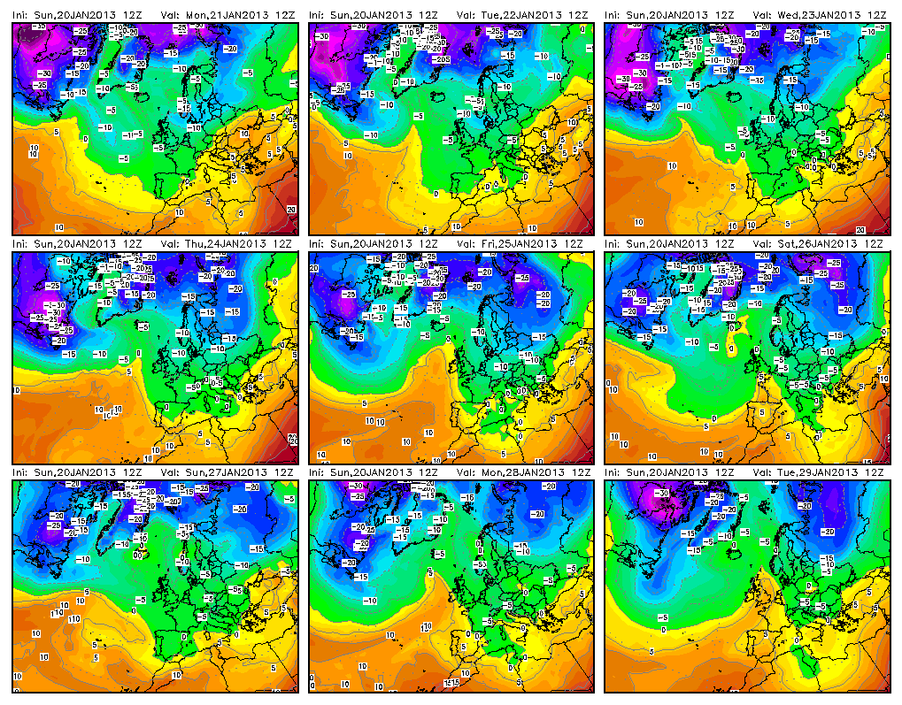 Imagen IR y vientos a 300 hPa (Corriente en Chorro Polar), 18.10.13, 00 UTC.