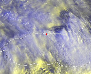 Nubes lenticulares vistas desde el Satélite TERRA (sensor MODIS), 25 enero 2014.