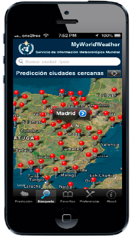 Myworldweather: predicciones meteorológicas oficiales en todo el planeta por la OMM disponible para Andriod