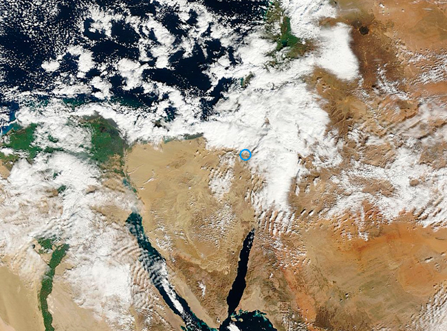 La nieve y el frío protagonistas en Oriente Medio