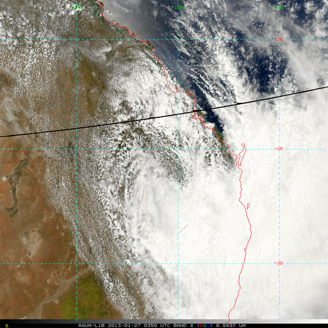 Imagen visible y alta resolución de OSWALD, satélite AQUA (sensor MODIS), 27.01.13, 03:50 UTC.