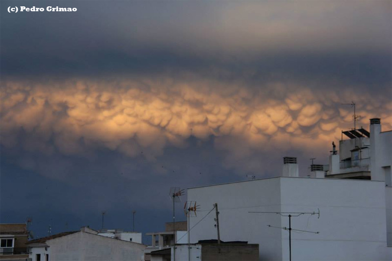 Nubes mammatus en Torrevieja, Alicante.