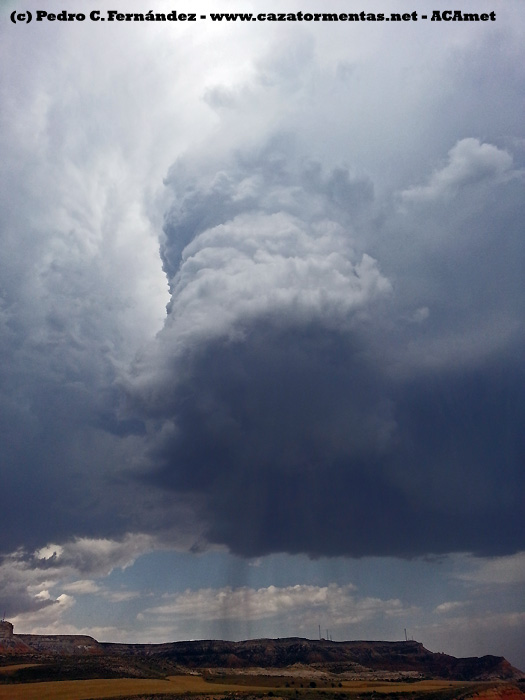 Imagen de la tormenta desde Arcos de Jalón (Soria).