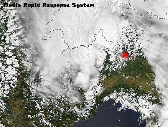 Tormentas vistas a través del satélite AQUA (sensor MODIS), 29.07.13.