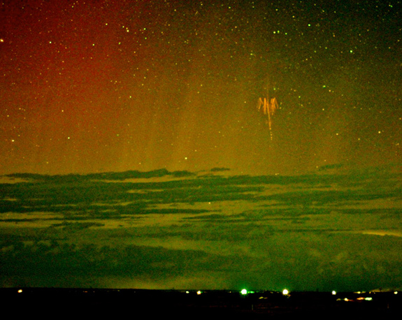 Espectros rojos (sprites) fotografiados en Nebraska