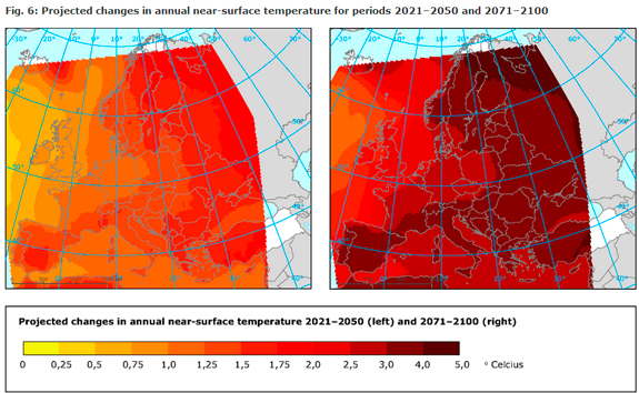 La temperatura media en Europa durante las últimas décadas fue muy superior a la era pre-industrial