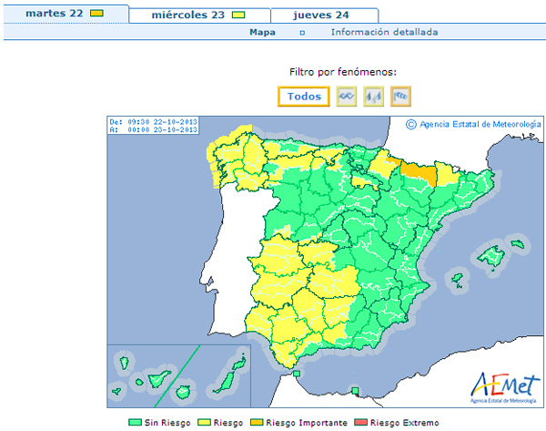 Las lluvias regarán buena parte de la Península Ibérica en las próximas horas