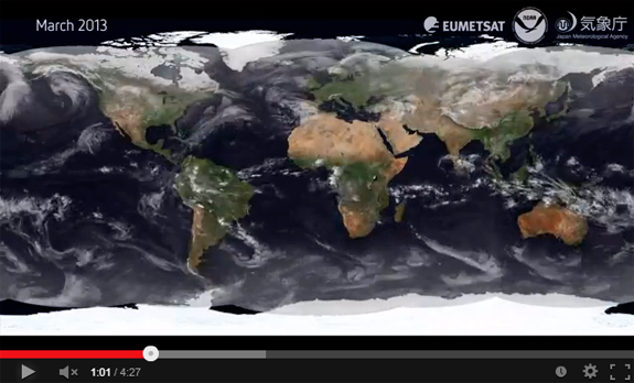 9 meses de la evolución de la atmósfera del Planeta en un vídeo