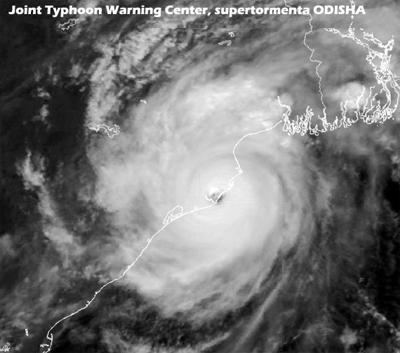Supertormenta ciclónica ODISHA, octubre 1999. Crédito: Wikipedia.