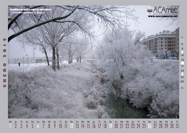Enero, en el calendario meteorológico de 2014.