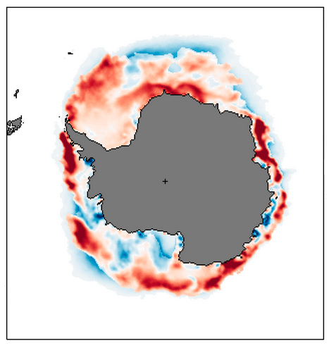 El cambio del clima de la Antártida guarda relación con el calentamiento del Atlántico