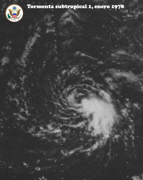 Tormenta subtropical 1, enero de 1978.
