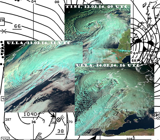 Composición de imágenes con TINI y ULLA, satélite Meteosat 10. Crédito: EUMETSAT /OPC.