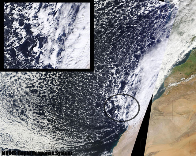 Imagen visible de alta resolución tomada por el satélite AQUA (sensor MODIS).