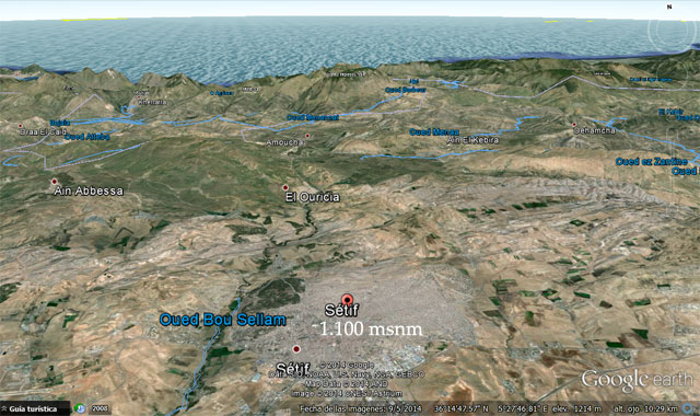 Referencia geográfica donde ha ocurrido el fenómeno. Fuente: Google Earth.