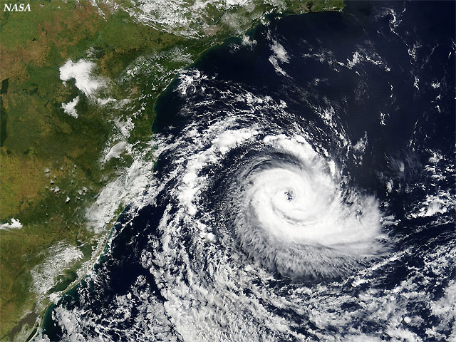 Huracán catarina, satélite AQUA (sensor MODIS). Crédito: NASA.