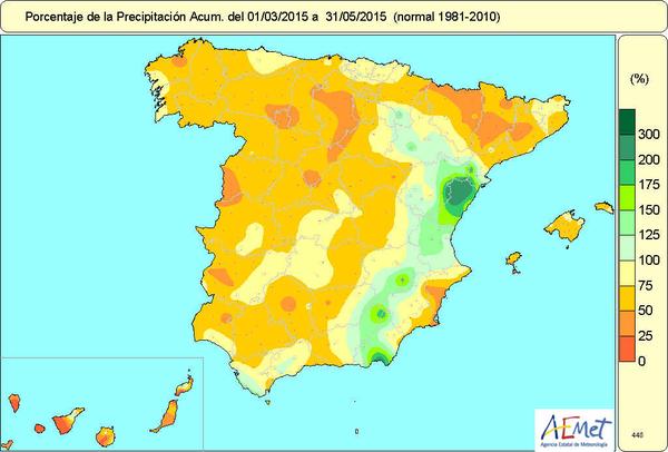 informe clima primavera 2015 españa precipitaciones