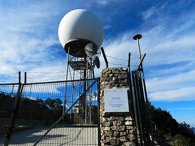 Radar meteorológico de Málaga de la Agencia Estatal de Meteorología.