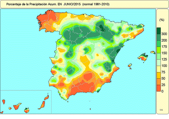 anomalia precipitacion junio 2015 españa