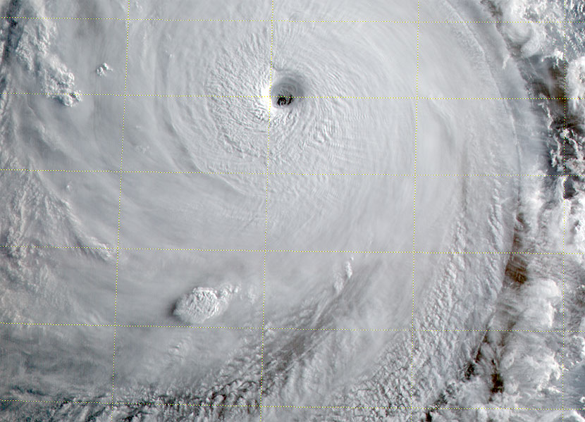 Super tifón Soudelor 13W, categoría 5. Satélite Himawari-8, 3 agosto 2015, 20:50 UTC. Crédito: RAMMB/CIRA.