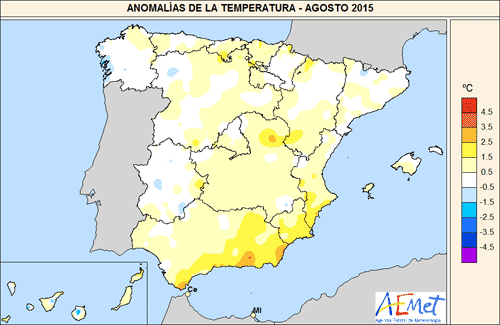 agosto anomalia temperatura 2015