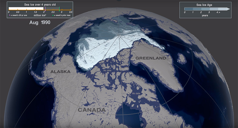 El hielo marino más viejo del Ártico está en peligro