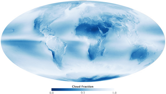 ¿Cuánta superficie de la Tierra está cubierta por nubes?